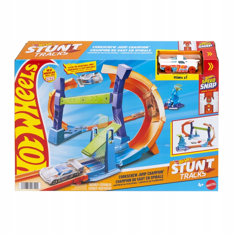 Sada kaskadérskych dráh Hot Wheels Master loop jump + auto, sada +4